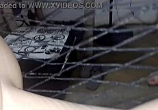 A brunette with curly hair receives a intense penetration while a blonde onlooker watches