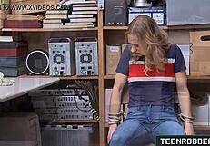 Lucky Man Have Sex with Hot Thief at Work - Teen 18+Robbers Com
