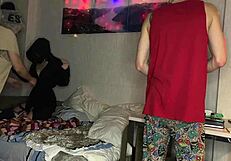 Fresh-faced naked girls have a cisexual anal threesip with bisexual men