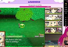 Vtuber Lewdneko's sexy gaming experience with Evenicle part 10