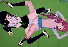 Marika Kato and Chiaki Kurihara in hot lesbian scene and futanari sex - Bodacious Space Pirates Hentai