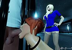 3DXChat gameplay: Double trouble episode 2 with hot threesome action