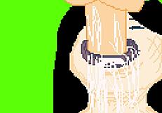 Pixel art animation of a hentai blowjob with a big cock