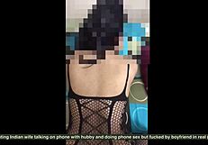Desi slut cheats with phone sex and meets her lover in person.