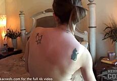 A shy girl from Iowa strips and pleases herself for the first time in front of the camera.