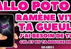 Get ready to open up your ass for your French speaking gay porn audio boyfriend who is your friend.