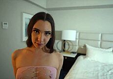 The devil's consort gets her pussy fucked after the valet worker is given a tip for his services.