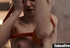 young cheerleader coerced into hardcore threesome by milf coach and husband