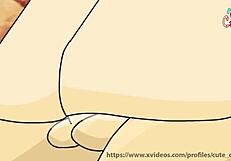 Animated porn with a theme of devil hunting in a Japanese-style video game.