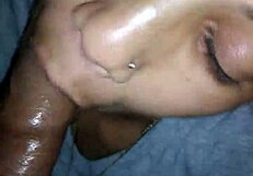 Slutty wife hires cleaning lady to give her a deepthroat blowjob.