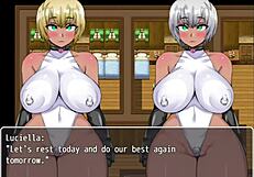 The prince watches videos of his girlfriends having sex with a stranger in this Hentai game.