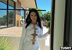 Raven has a small butt and she gets it fucked hard in different positions.