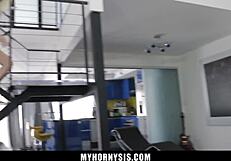 Stepbro gets to experience his stepsis’ small breasts and tight vagina – myhornysis