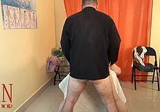 Submissive girl gets a massage with a happy ending