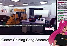 Vtuber Lewdneko continues the visual novel Shining Song Starnova with Aki’s route.