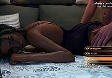 A petite 18-year-old woman has a romantic sex with her partner who has a big dick; he cums inside her vagina as if he is Dik in this Hentai.