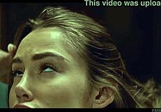 Pretty girls with angelic faces engage in hot lesbian scenes and deep throat compilation