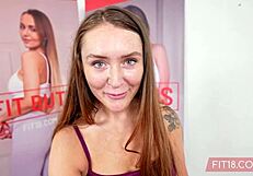 Petite amateur Chloe Marie gets pounded in a gym
