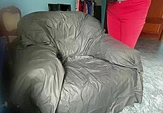 Stepmom watches VR porn and gets a squirting orgasm