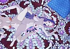 3D animated cartoon with big boobed students and femdom action