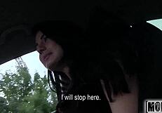 Skinny teen gets seduced on the road in this amateur porn video