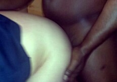 Bi girl enjoys a threesome with a transsexual and a man with an enormous penis