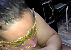 Fat amateur gets cum in mouth and anal