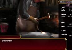 Play a dating game with a busty anime girl in Black Smith - 07