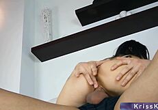 Beautiful blonde gives great blow job and rides big dick in POV style
