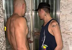 Big dick gay gets into trouble with blowjob