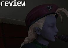 See a 3D animated video of Street Fighter’s Cammy in a hentai style