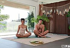 Yoga instructor MILF Medusa has non-stop sex with young man