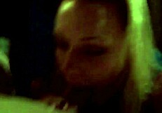 Beautiful blonde gives a good blowjob and wears a cock ring