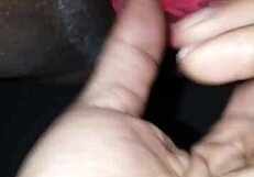 Homemade video of thot eating ebony pussy before bed