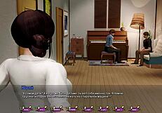 Japanese game with big tits and blow job