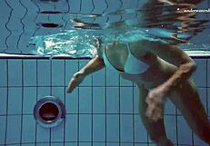 See Alla’s wet and naked body in the hot pool