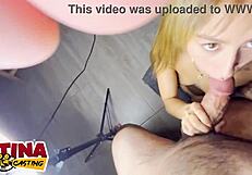 Skinny tattooed Latina gets her first porn audition