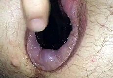 Hot and horny amateur's homemade anal scene with a toy
