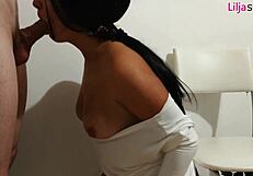 My husband watches me get face fucked by another man