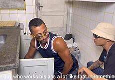 The plumber who was working on the pipes next door came in and gave the best service