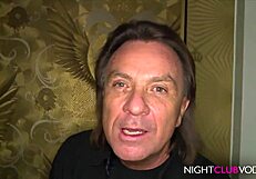 Beautiful natural tits bounce at the nightclub while getting fucked hard