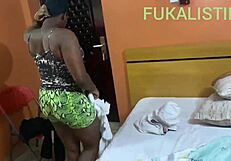 Step sister seduces and fucks me while cleaning the house
