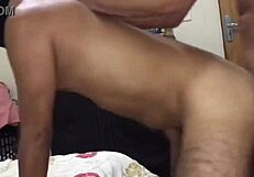 Doorman gets hot and steamy with the bisexual homeowner in his apron