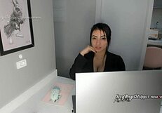Big-boobed secretary gives boss a handjob and more