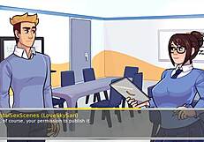 3D cartoon featuring Widowmaker and Diva in naked action