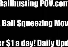 Femdom ballbusting: Your small balls are in for a rough ride