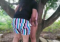 Hot and steamy outdoor scene with hot milf and amateur latina couples