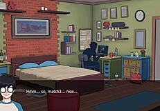 Adult cartoon style 2D game with anime big ass and big tits