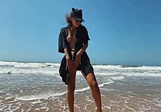 Super POV Blowjob from Teen Beauty at Beach