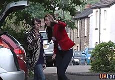 British amateur sucks and fingers big dick in a threesome